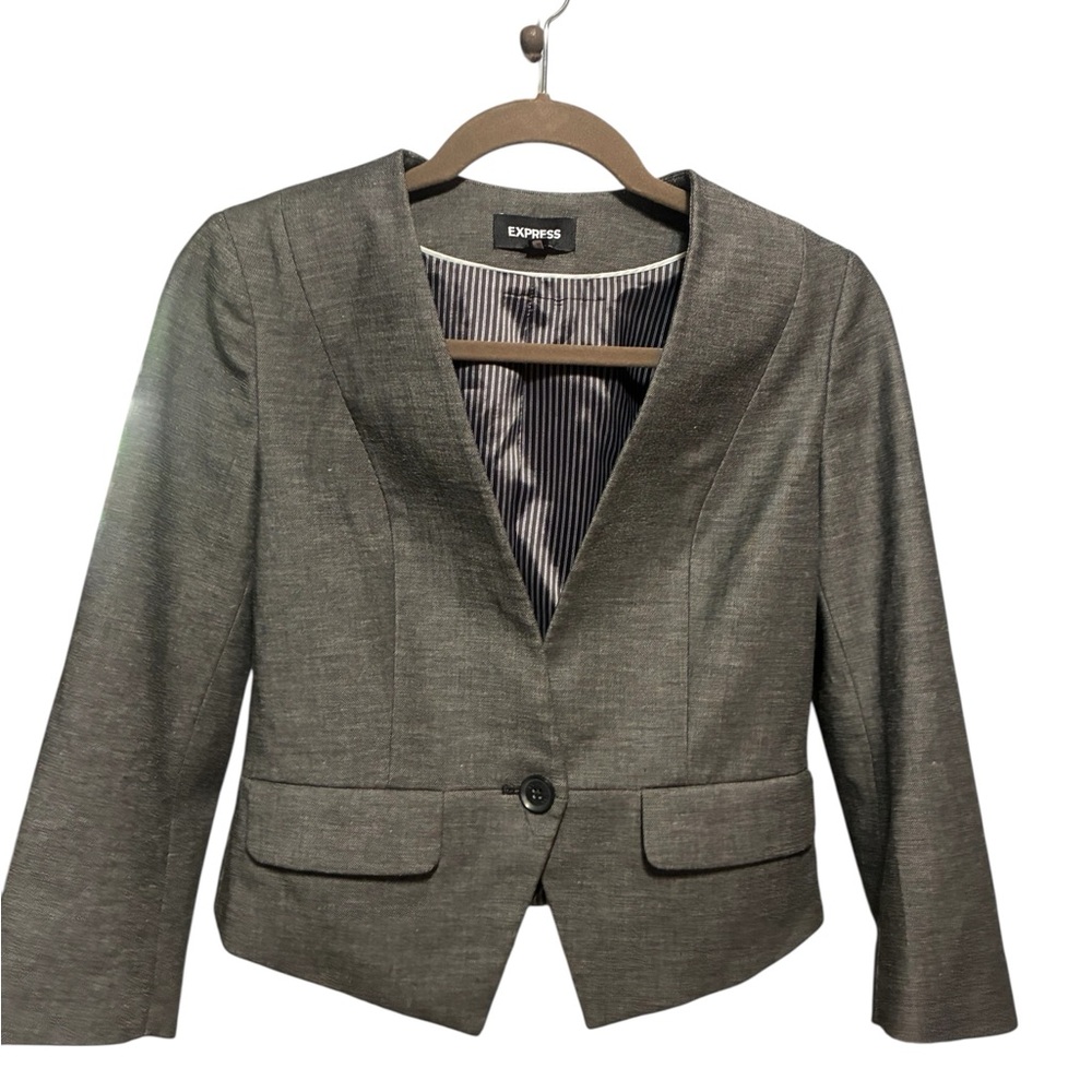 Express Women's Charcoal Blazer